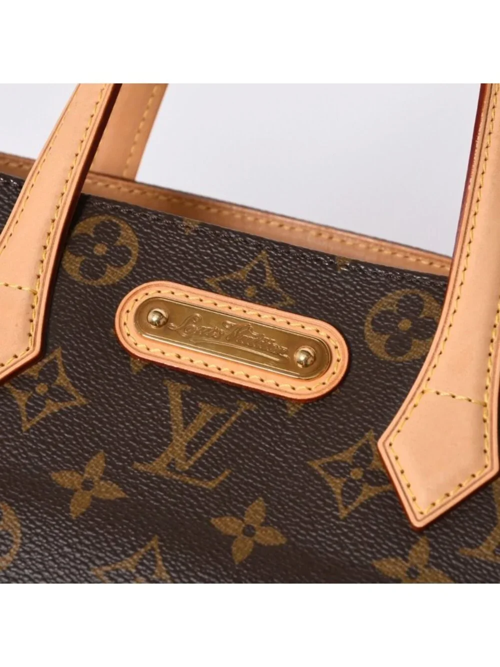 Louis Vuitton Wilshire PM Handbag Monogram Canvas Brown